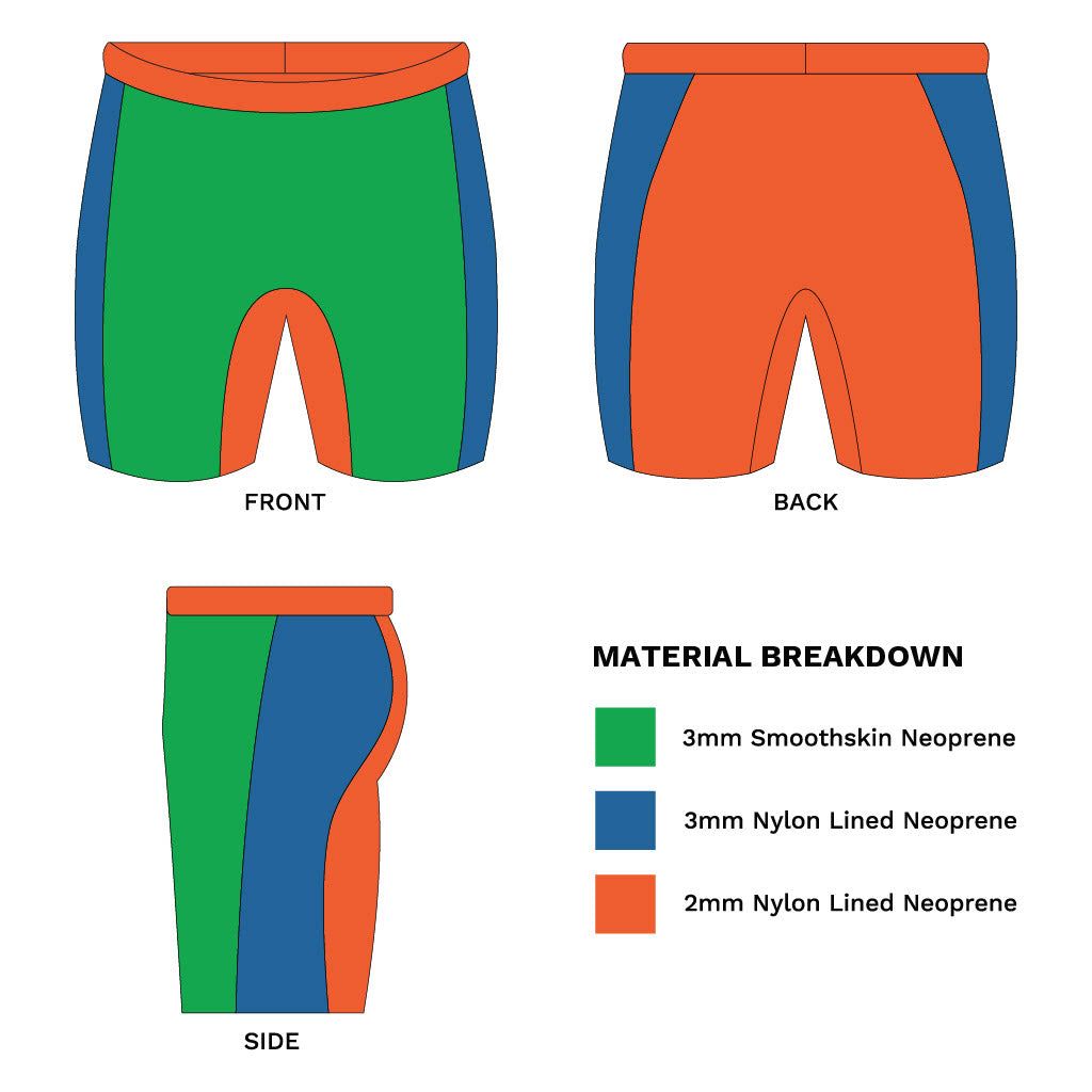 Neoprene Buoyancy Shorts 'Active' 3/2mm - ZONE3 UK