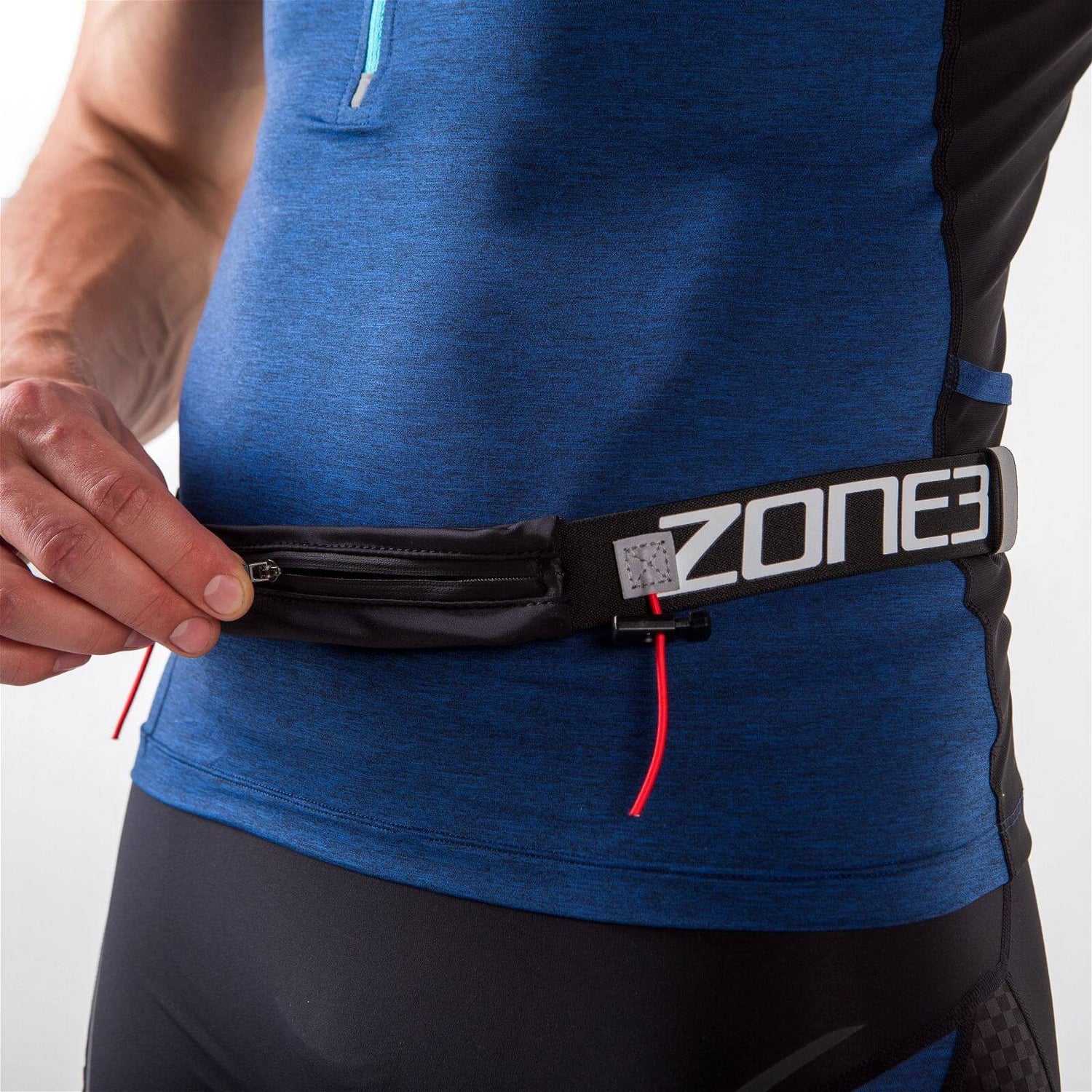 Cinturón Porta-Dorsal de Resistencia con Bolsillo de Lycra y Almacenamiento para Geles - ZONE3