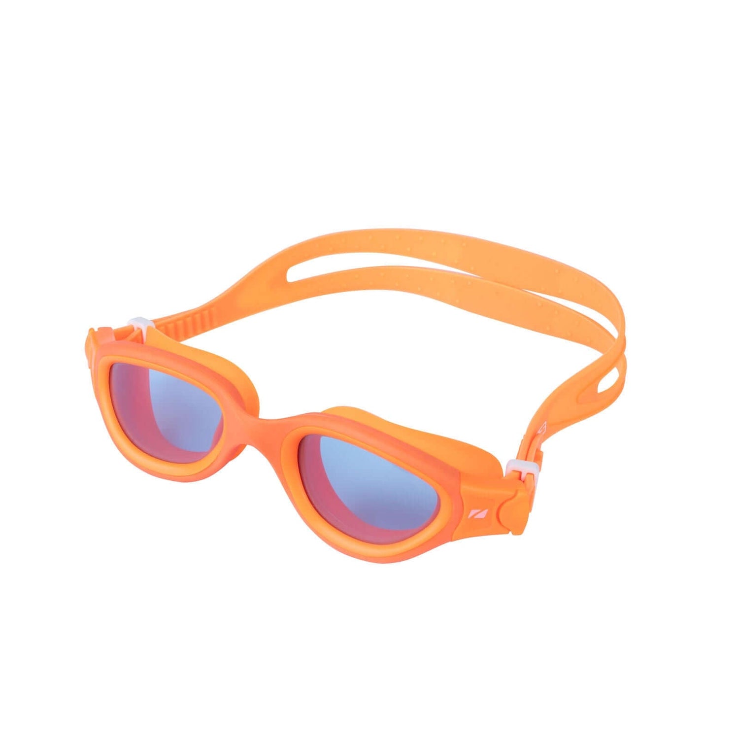 Gafas de natación Venator-X con montura y correa naranjas y lentes espejadas naranjas