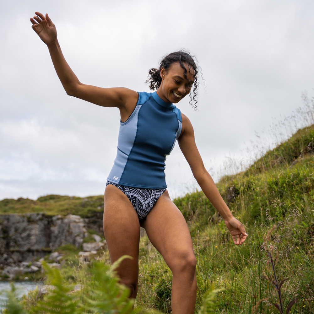 Chaleco de Neopreno Yulex® Azul Mujer