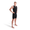 Modelo masculino con el Swimskin Streamline sin mangas de Zone3 en negro, visto de lado, con el logotipo en el pecho.
