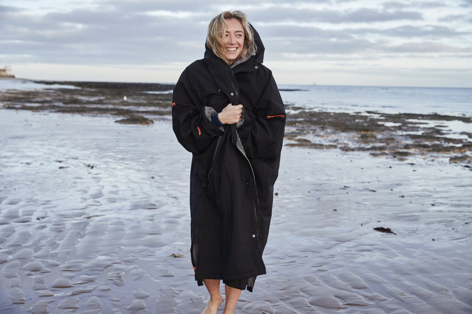 Parka con Forro Polar Heat Tech Reciclada Negra