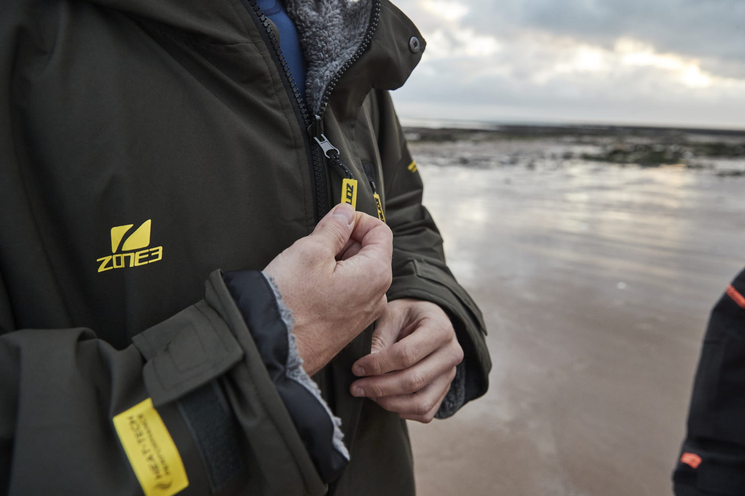 Parka con Forro Polar  Heat Tech Reciclada Khaki