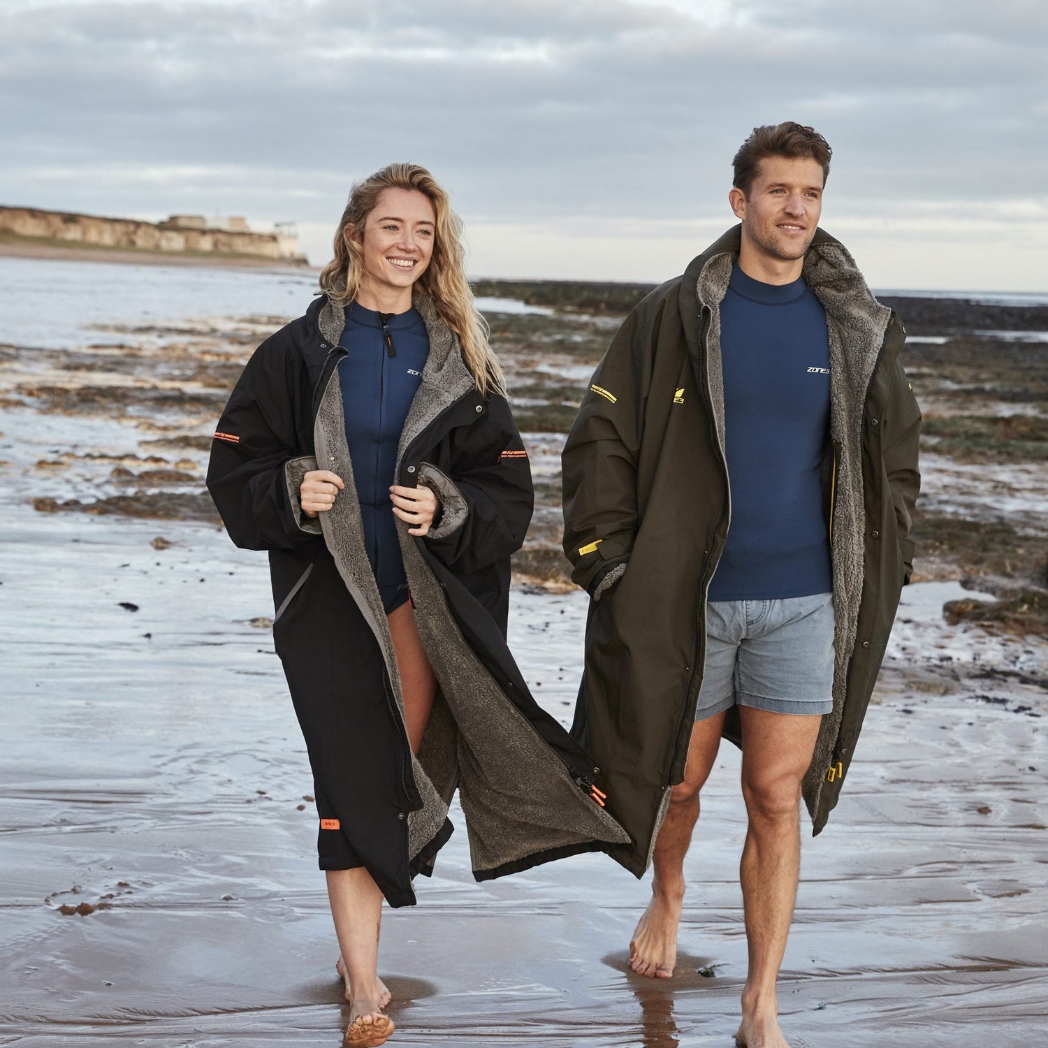 Parka con Forro Polar  Heat Tech Reciclada Khaki