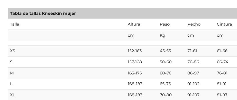 Kneeskin de Neopreno Mujer