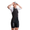 Mujer con el trisuit Lava Long Distance de manga corta y cremallera completa, sobre fondo blanco